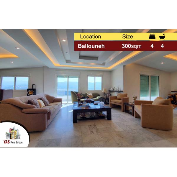 Ballouneh 300m2 | Penthouse | Rooftop | Panoramic View | TO |