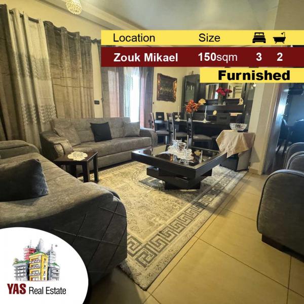 Zouk Mikael 150m2 | Furnished & Equipped | Luxury | City View | EL |