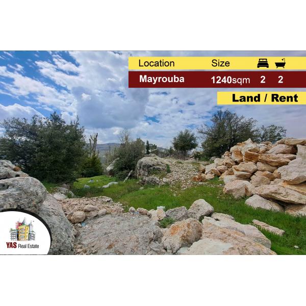 Mayrouba 1240m2 | Land | Rent | Prime Location | Mountain View | DA |