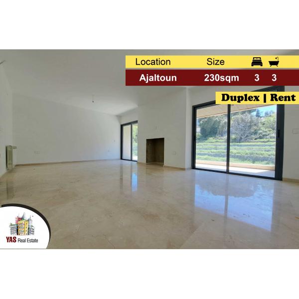 Ajaltoun 230m2 | Duplex | Brand New | Rent | Well Lighted | DA |