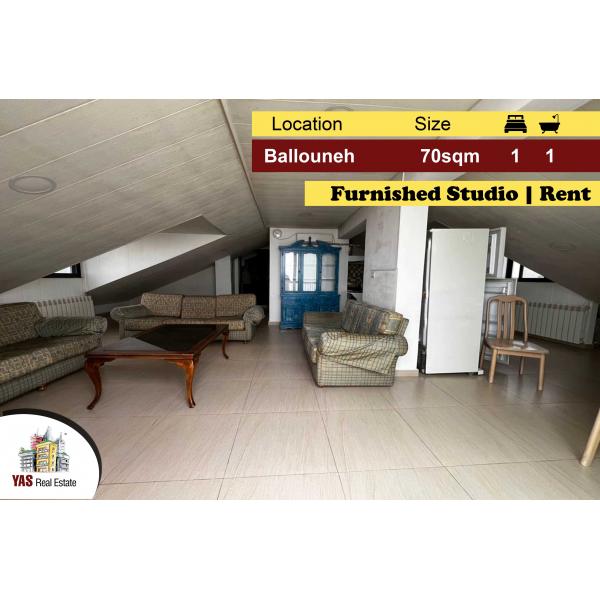 Ballouneh 70m2 | Furnished Studio | Rent | Prime Location | KS |
