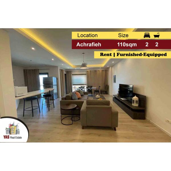 Achrafieh 110m2 | Rent | Furnished-Equipped | Super Luxurious | PA |