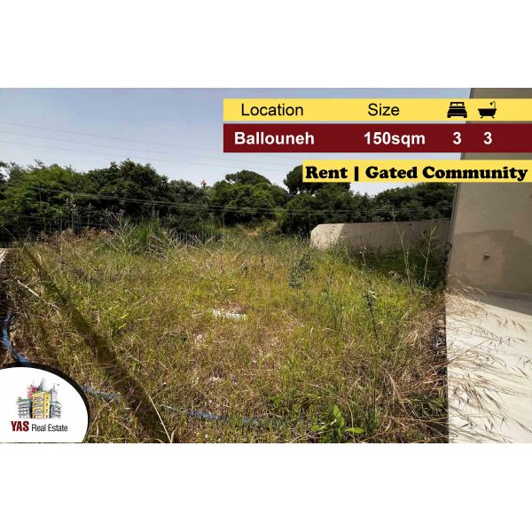 Ballouneh 150m2 | 70m2 Garden | Rent | Gated Community | KS |