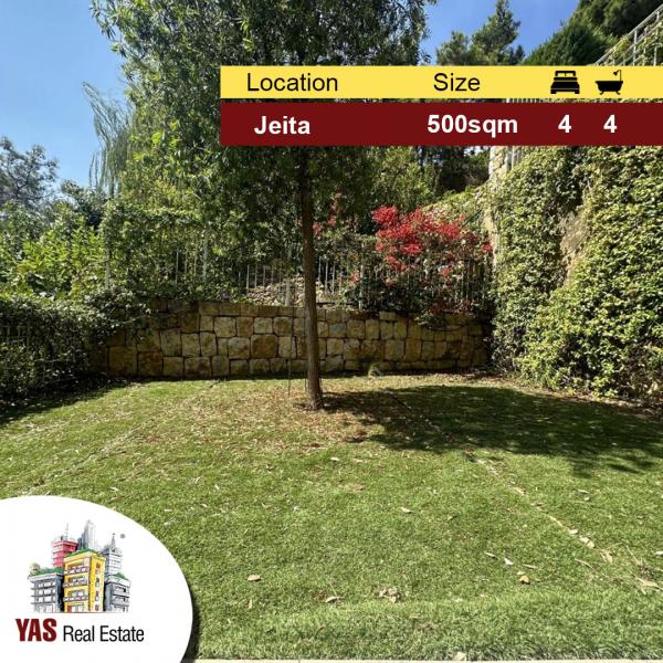 Jeita 500m2 | 320m2 Garden | Villa | Panoramic View | Prime location | MY |