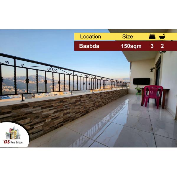 Baabda/louaizeh 150m2 | Prime Location | Amazing View | PA |