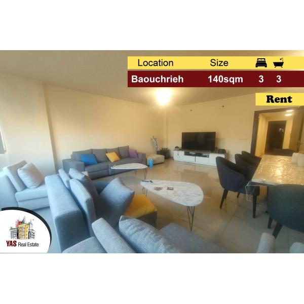 Baouchrieh 140m2 | Rent | Mint Condition | Easy Access | Decorated | AA |