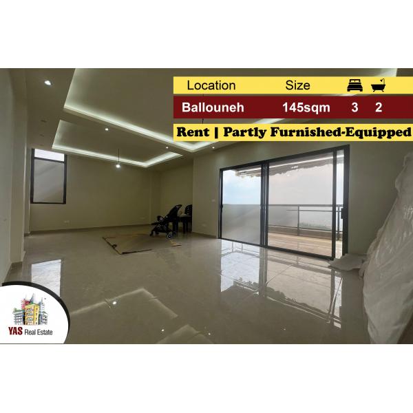 Ballouneh 145m2 | Rent | Partly Furnished | Equipped | Panoramic View | KS |