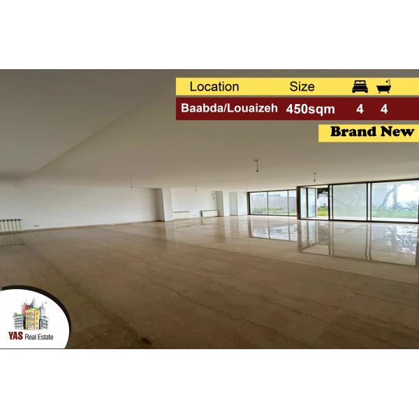 Baabda/Brazilia 450m2 | 150m2 Garden | Brand New | Open View | PA |