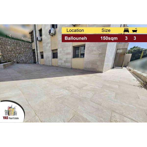 Ballouneh 150m2 | 100m2 Terrace | Well Maintained | TO |