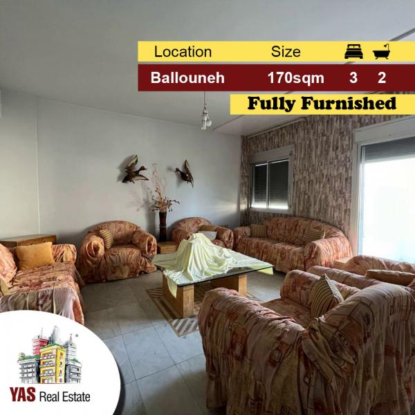 Ballouneh 170m2 | Well Maintained | Fully Furnished | Mountain View |