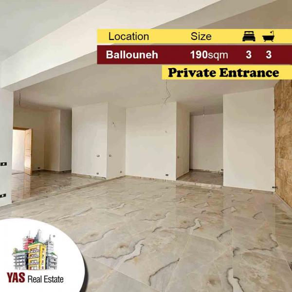 Ballouneh 190m2 | Private Entrance | Open View | TO |