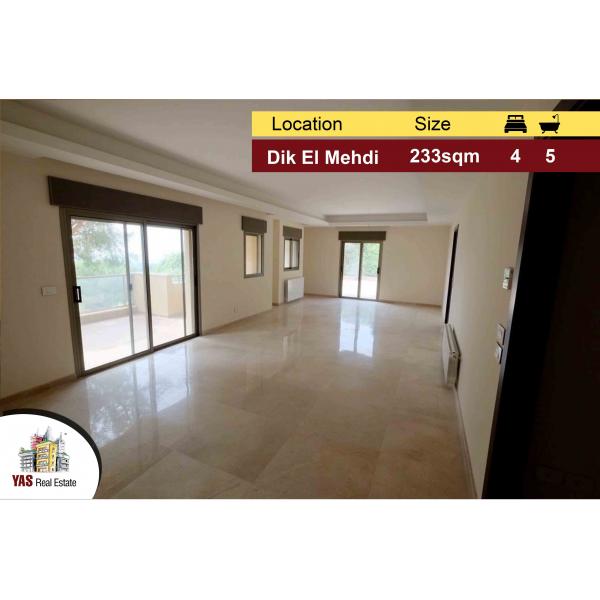 Dik El Mehdi 233m2 | 170m2 Terrace | Partial View | High End | NE |