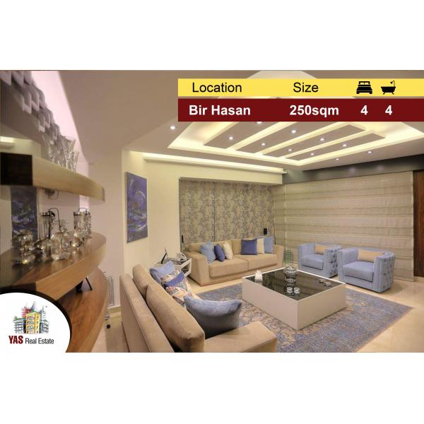 Bir Hasan 250m2 | Decorated | Sea View | Modern | prime Location | PA |