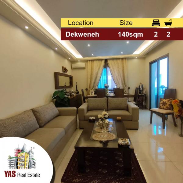 Dekweneh 140m2 | Calm Area | Well Maintained | Decorated | AA |