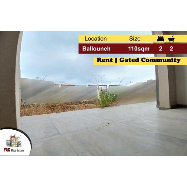 Ballouneh 110m2 | 25m2 Terrace | Rent | Gated Community | Brand New|KS