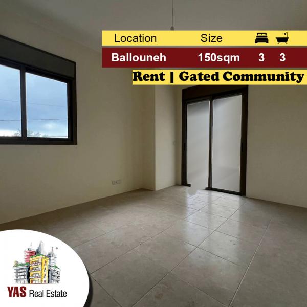 Ballouneh 150m2 | 23m2 Terrace | Rent | Gated Community | Brand New |KS