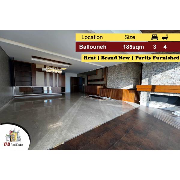 Ballouneh 185m2 | Rent | Partly Furnished | Brand New | KS |