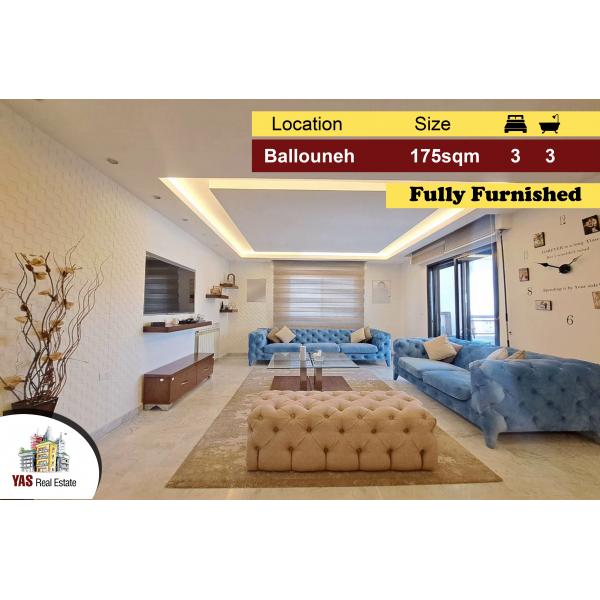Ballouneh 175m2 | Furnished | Well lighted | Prime Location | DA |