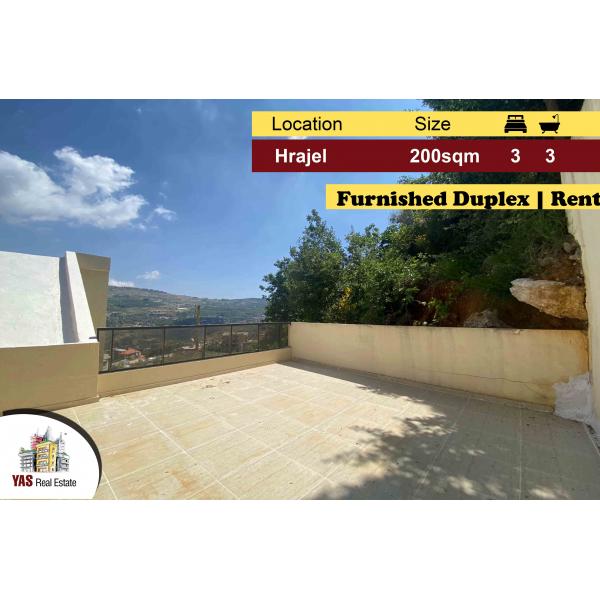 Hrajel 200m2 | 60m2 Terrace | Rent | Furnished | Duplex | Brand New|DA