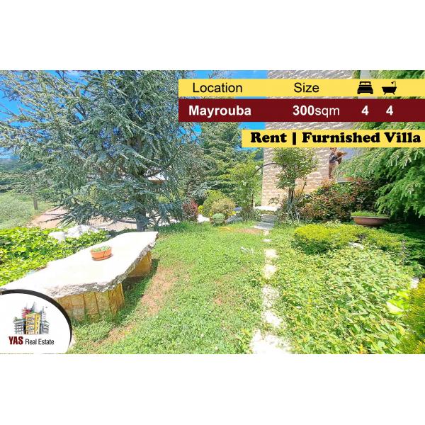 Mayrouba 300m2 | 250m2 Garden | Villa for Rent | Fully Furnished | DA