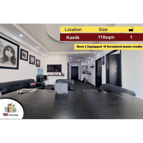 Kaslik 110m2 | Equipped Music Studio | Rent | Decorated | IV CH |