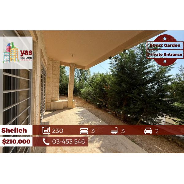 New Sheileh 230m2 | 80m2 Garden | New | Private Street | Catch |