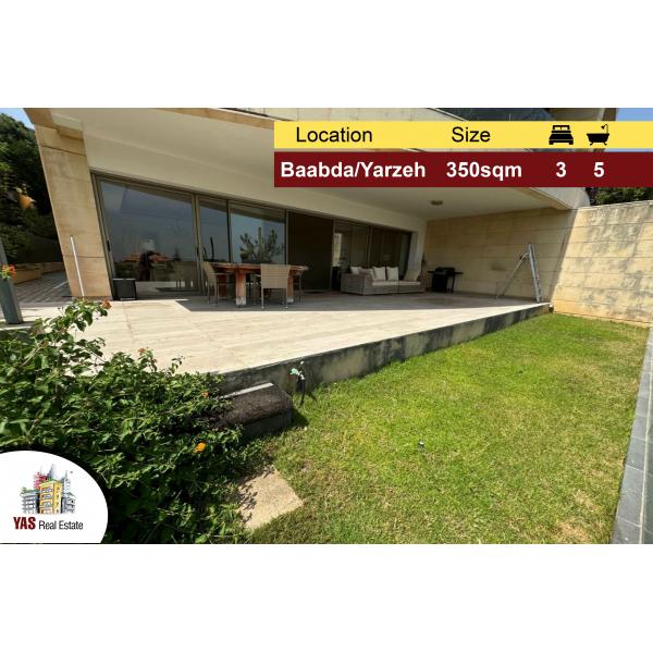 Baabda/Yarzeh 350m2 | 500m2 Terrace/Garden | Private Street | PA |