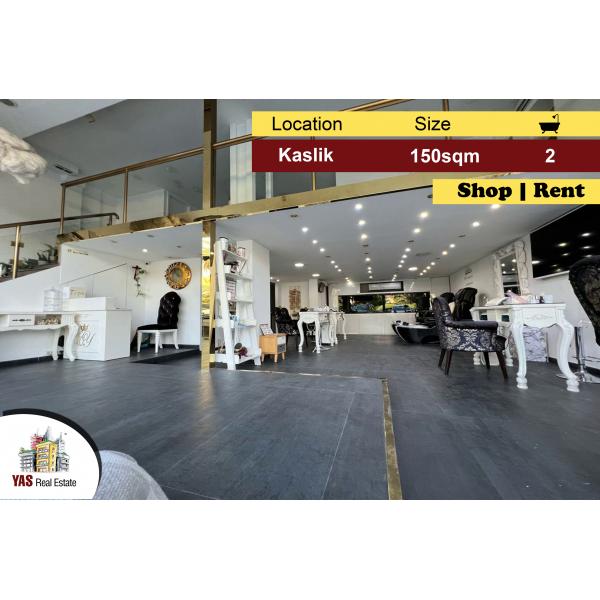 Kaslik 150m2 | Shop For Rent |Two Floors | Brand New | Perfect Invest