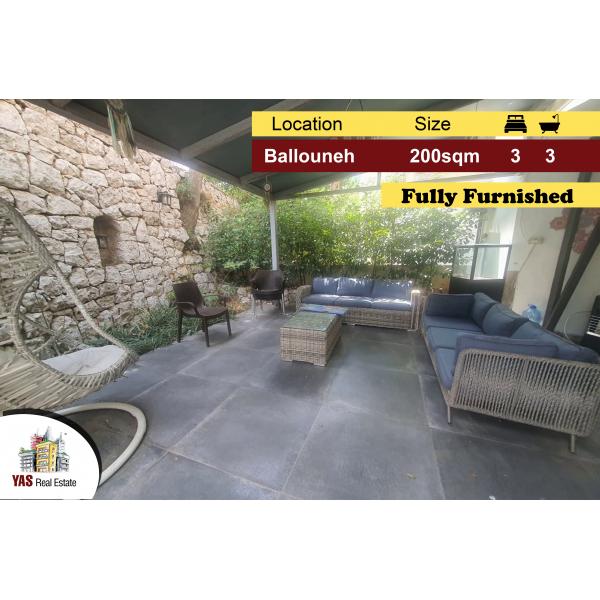 Ballouneh 200m2 | 100m2 Terrace | Furnished | Private Street | WA