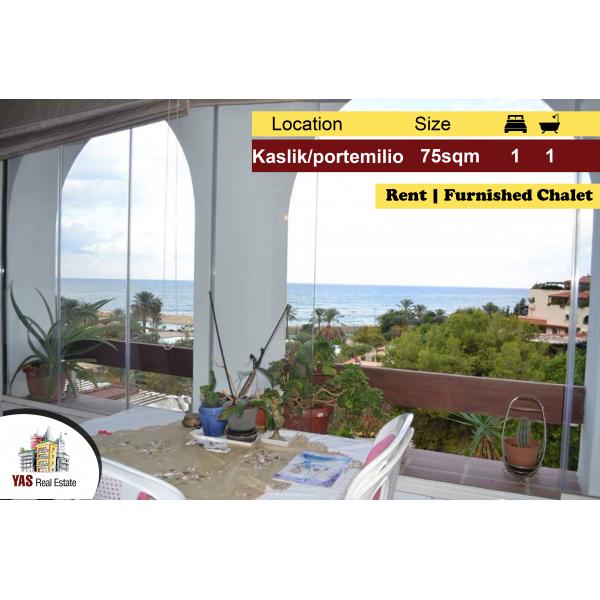 Kaslik portemilio 75m2 | Rent | Furnished Chalet | Sea View | Classic