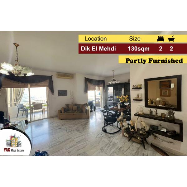 Dik El Mehdi 130m2 | Partly Furnished |Well Maintained|Quiet Street|NE