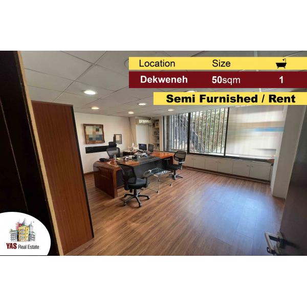 Dekweneh 50m2 | Equipped Office | Main Highway | Luxury | Rent | MJ |