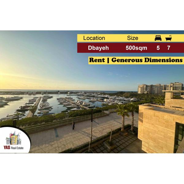 Dbayeh/Waterfront 600m2 | 400m2 Terrace | Rent|Pool | Marina View|MJ |