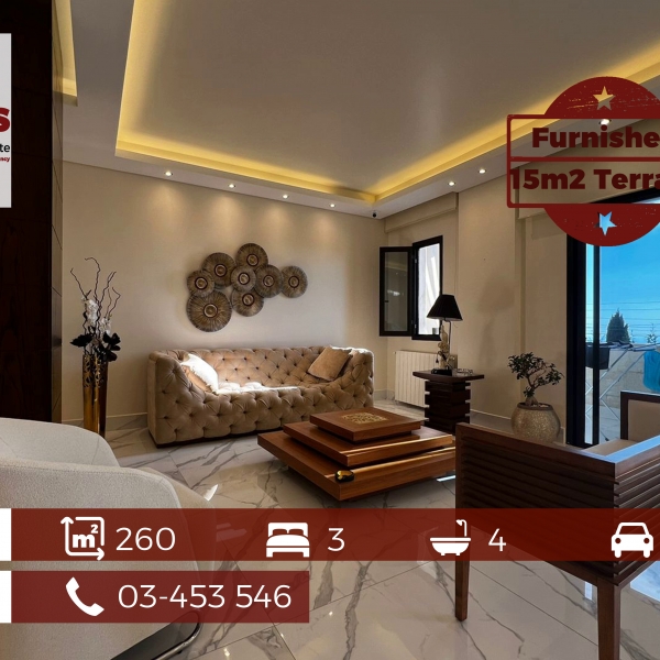 Sheileh 260m2 | 15m2 terrace | Furnished | Panoramic view | KS TO |
