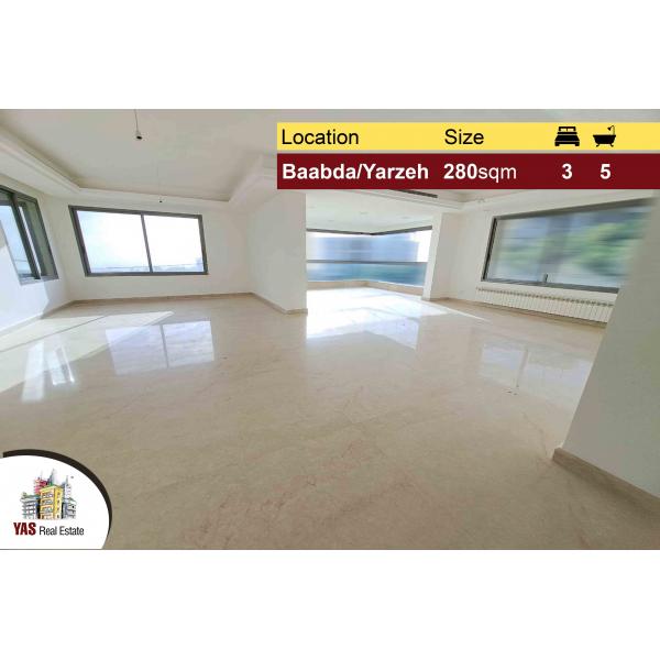 Baabda/Yarzeh 280m2 | 120m2 Terrace | Luxury Building | Sea View | PA