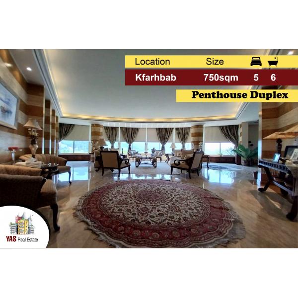 Kfarhbab 750m2 | Penthouse Duplex | Terraces | Super Upgraded | IV WA