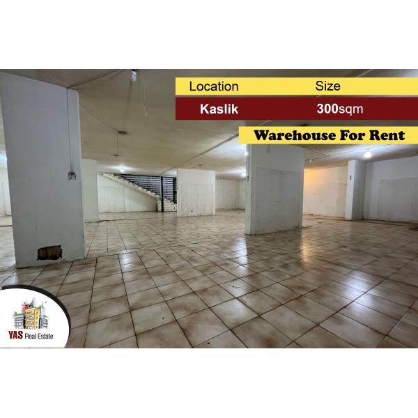 Kaslik 300m2 | Warehouse | 50m2 Showroom |Rent | Prime Location | EH |