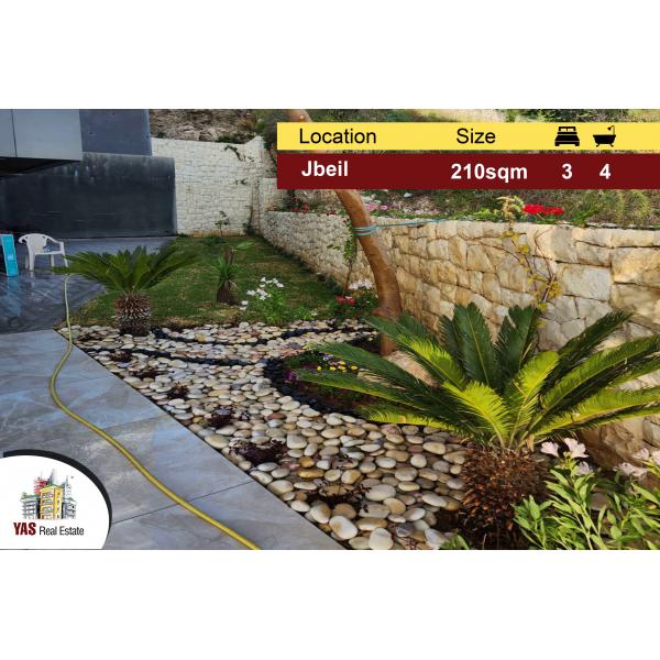 Jbeil 210m2 | 145m2 Garden | Decorated | Well Dead End Street | PA |