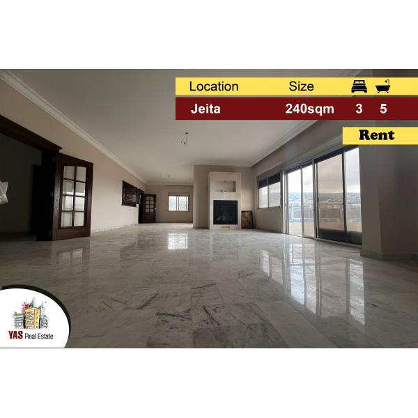 Jeita 240m2 | Rent | Generous dimensions | Panoramic View | KS PK |