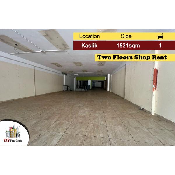 Kaslik 1531m2 | Shop | Rent | High End | Excellent Investment | EH |