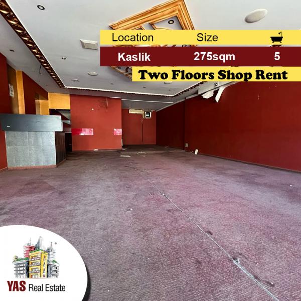 Kaslik 275m2 | Two Floors Shop | Rent | Ideal Investment | EH |