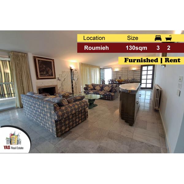 Roumieh 130m2 | 30m2 Terrace | Rent | Furnished |Quiet Street | AMK