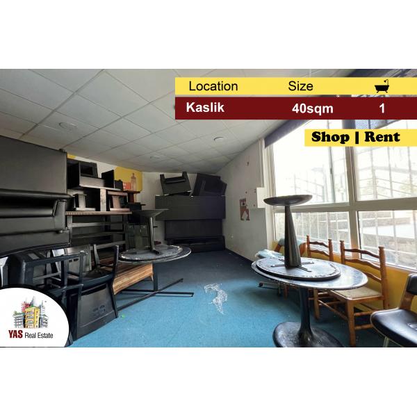 Kaslik 40m2 | Shop For Rent | New | Active Street | EH |