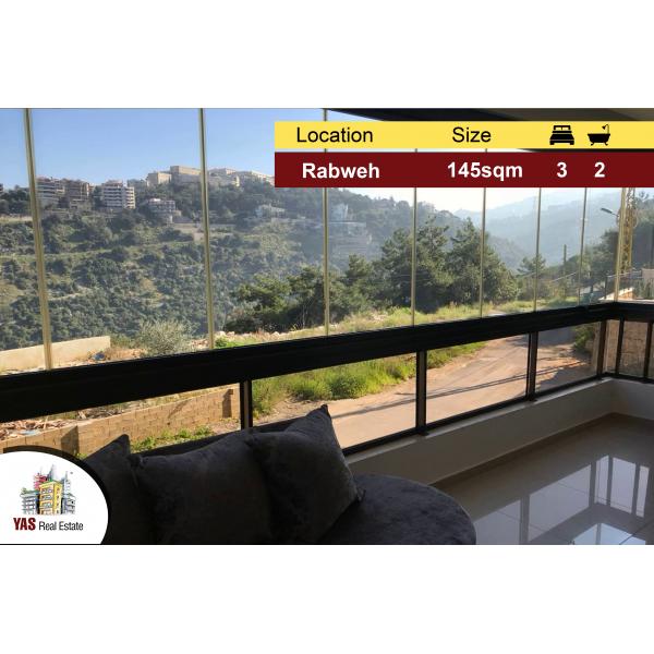 Rabweh 145m2 | Amazing View | Flat | Classy Area | Dead End Street |PA