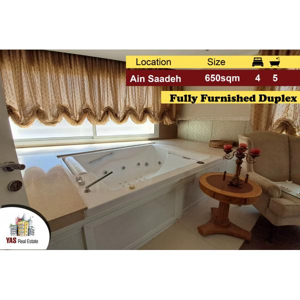 Ain Saadeh 650m2 Furnished Duplex | Private Residence | AMK |