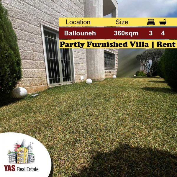Ballouneh 360m2 | 150m2 Garden | Villa | Rent | Partly Furnished |KS