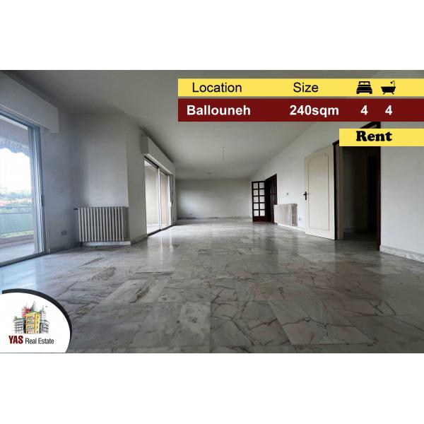 Ballouneh 240m2 | Rent | Mountain View | Calm Location | KS |