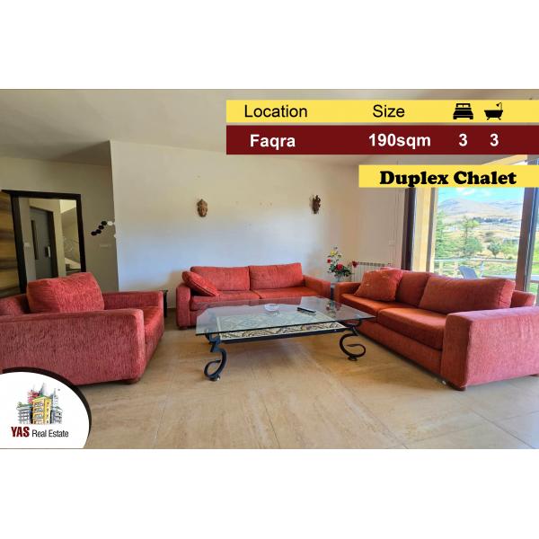 Faqra 190m2 | Duplex Chalet | Quiet Street | Brand New | DA / NA |