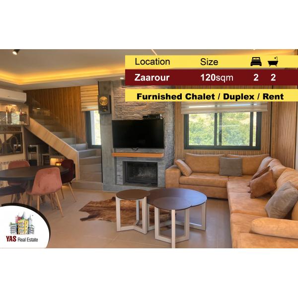 Zaarour Club 120m2 | Duplex Chalet | Furnished | Rent | Luxury | MO |