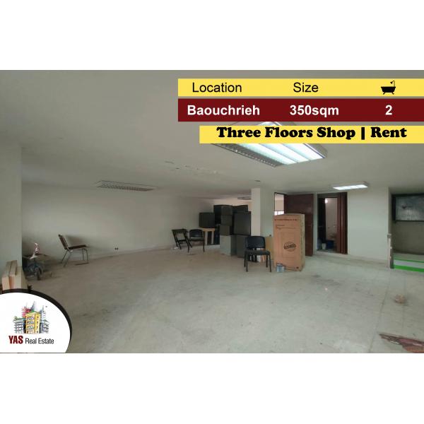 Baouchrieh 350m2 | Shop | Rent | Three Floors | Prime Location | AA |